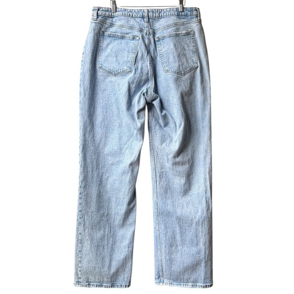 Abercrombie and Fitch 90's Relaxed High Rise Curve Love Light Wash Blue Sz 33L - Picture 6 of 12